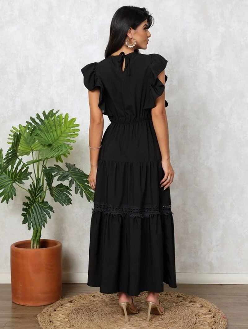 Vestido Manga de Borboleta Baiha com babado - Image 3