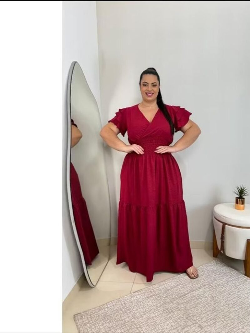 Vestido Plus Size Jeans Mescla - Image 2