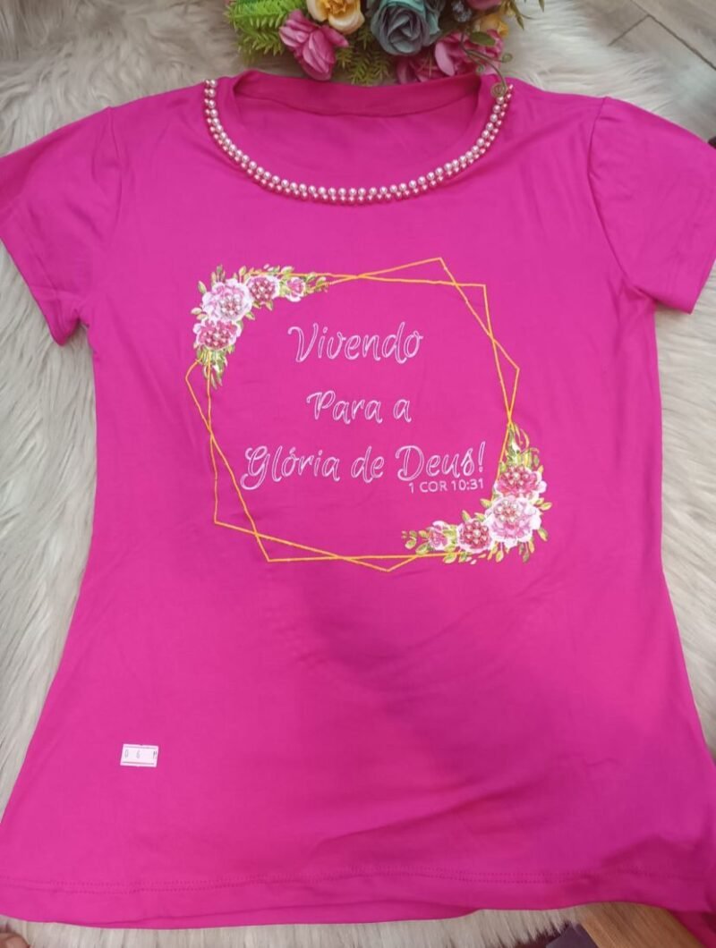 Blusa T-shirt Feminina Moda Evangélica Cristã Filha do Rei - Image 29