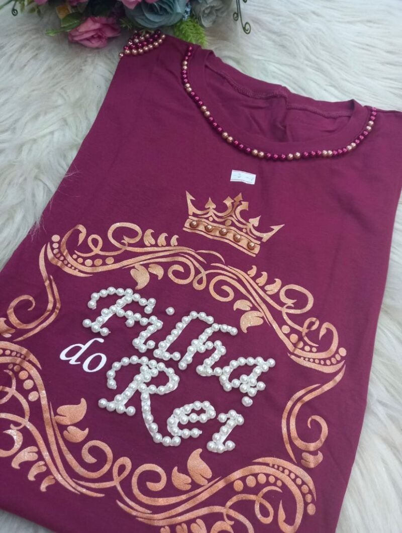 Blusa T-shirt Feminina Moda Evangélica Cristã Filha do Rei - Image 4