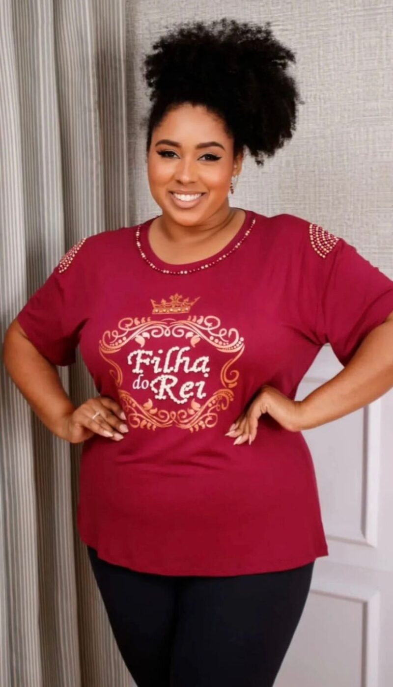 Blusa T-shirt Feminina Moda Evangélica Cristã Filha do Rei - Image 6