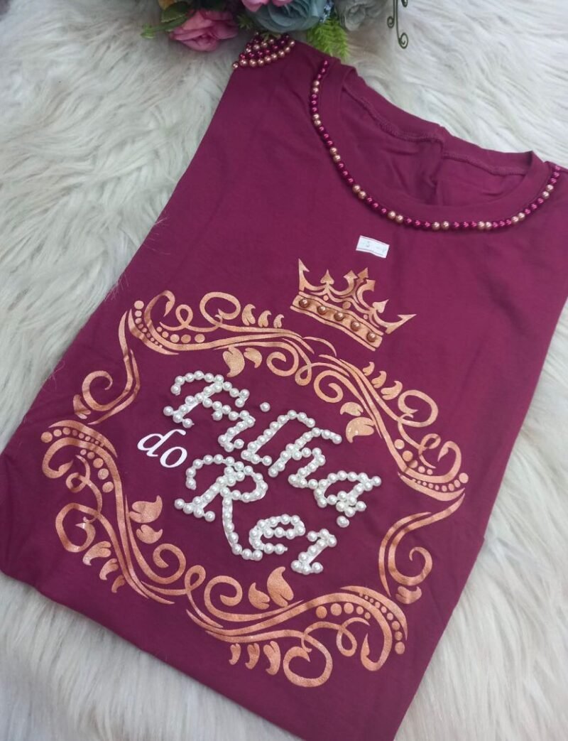 Blusa T-shirt Feminina Moda Evangélica Cristã Filha do Rei - Image 8